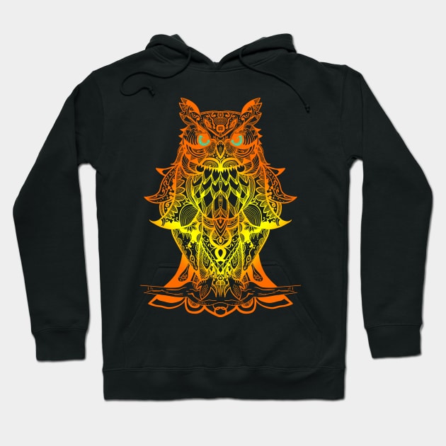 Best T-shirt is great for owl fans, Fire Mandala Owl art T-shirt T-Shirt Hoodie by g14u